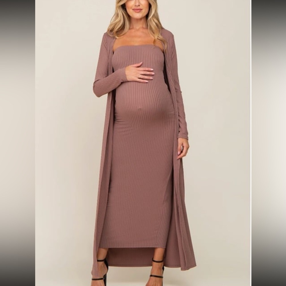 Pink blush ribbed dress